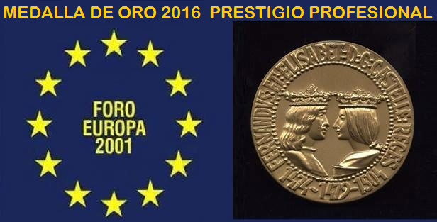 La Medalla de Oro al Prestigio Profesional Foro Europa 2001